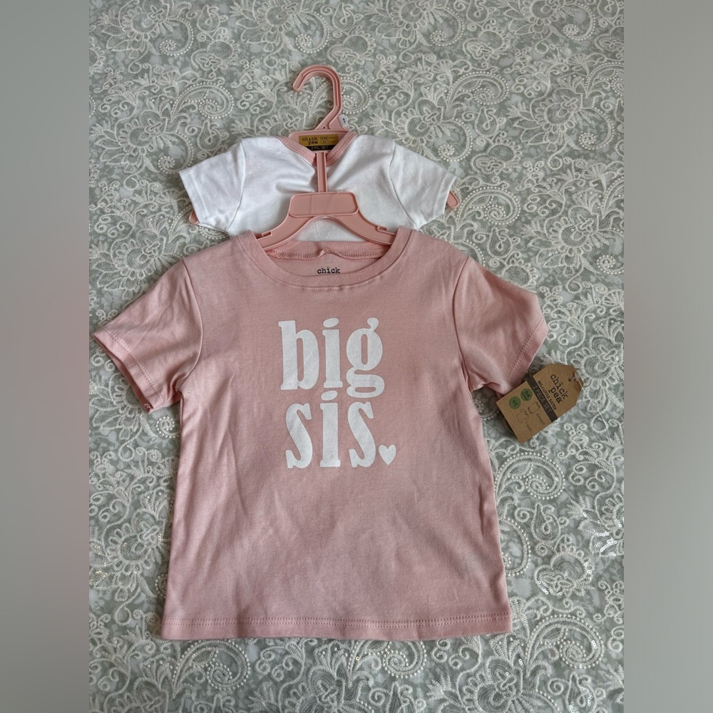 4T and 0-6MONTHS Matching shirt and onesie